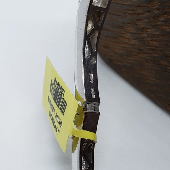 11.15 cts Swarovski Sterling Silver Bangle Bracelet - Picture 10 of 13